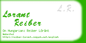 lorant reiber business card