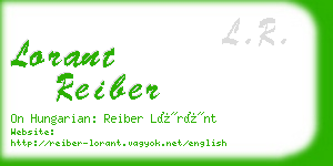 lorant reiber business card